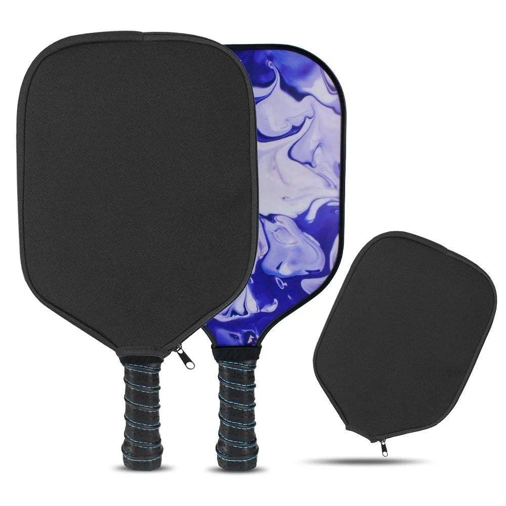 Black neoprene protective sleeve for table tennis racket covering and storage
