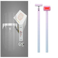 LED three-colour beauty mask in transparent finish for facial photon therapy at home