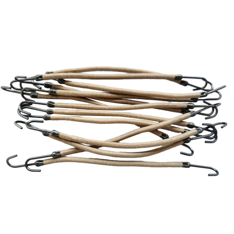 Double hook wig hair tool in black, dark brown, and light brown colours