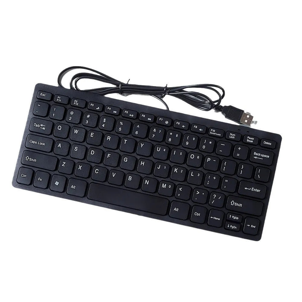 USB wired mini keyboard in four colours with 1.3m cable for laptop desktop computers