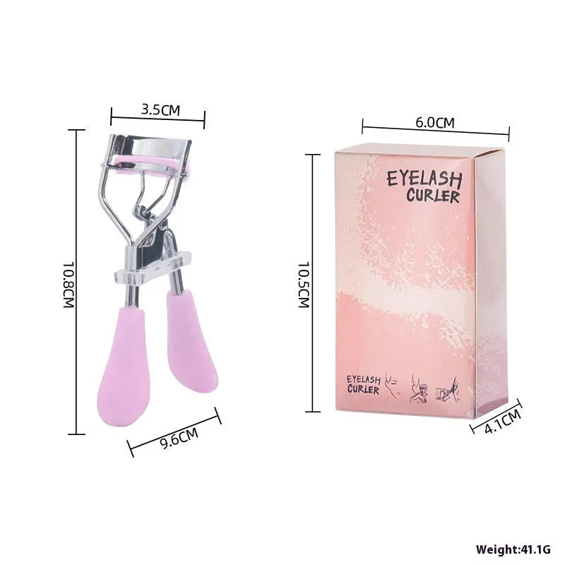 A4 manual eyelash curler with comb in black ribbon finish on white background