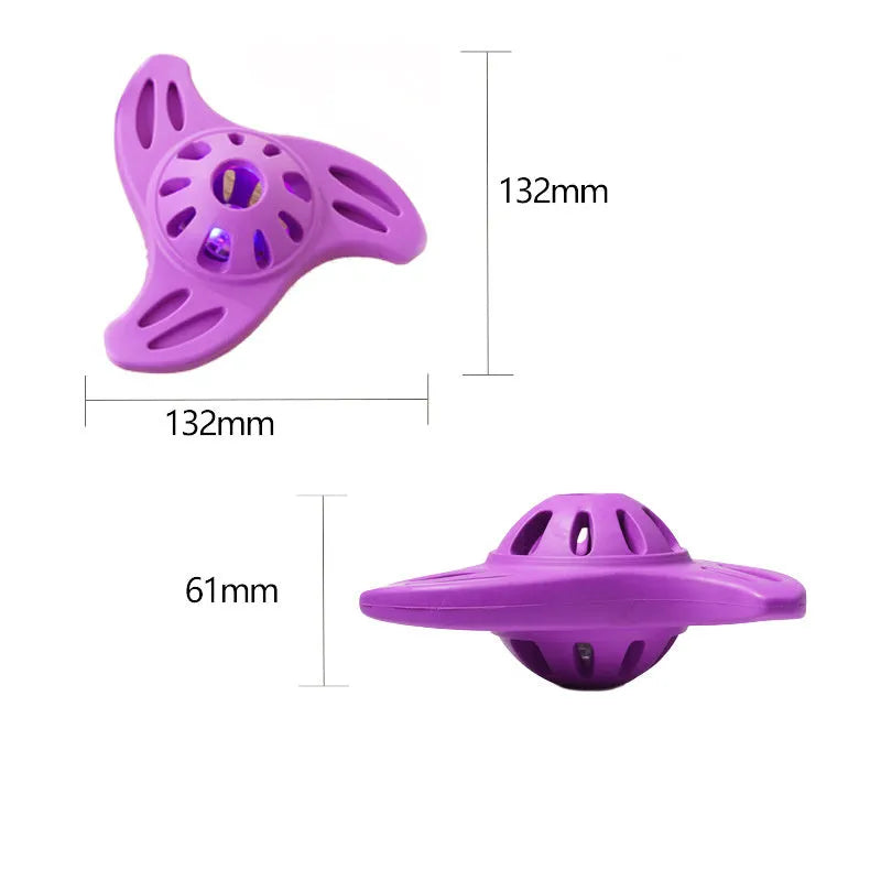 Blue boomerang-shaped bite-resistant dog chew toy for medium and large breeds