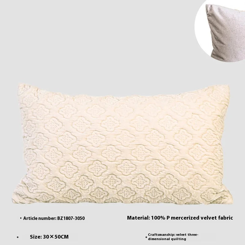 Brown gold antique Chinese style quilted cushion in 50x50cm square and 30x50cm waist pillow sizes