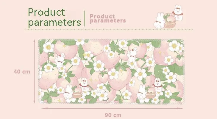 Flower mouse pad with cartoon floral design on natural rubber base showing non-slip properties