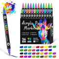 Double-headed acrylic marker pen set with washable opaque ink in various colour options