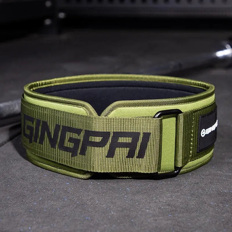 Abdominal exercising band weightlifting belt in black and army green for waist protection