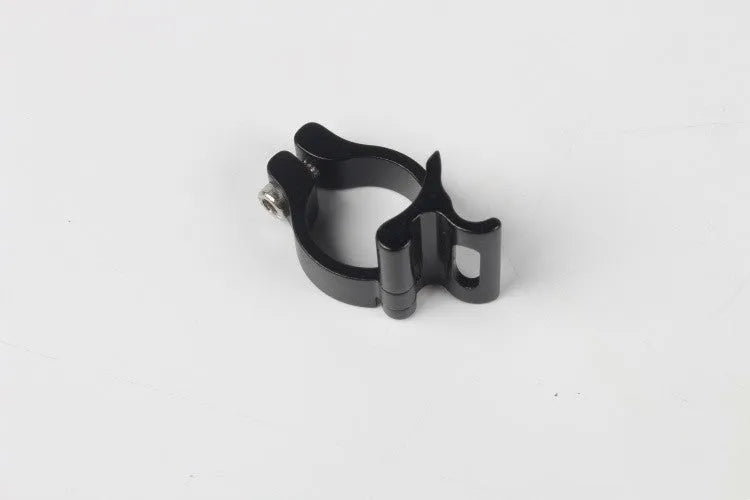 A single black aluminium alloy clamp ring with a 28.6 mm diameter for vehicle frame repair.