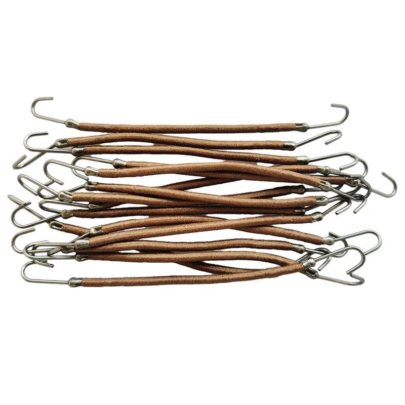 Double hook wig hair tool in black, dark brown, and light brown colours