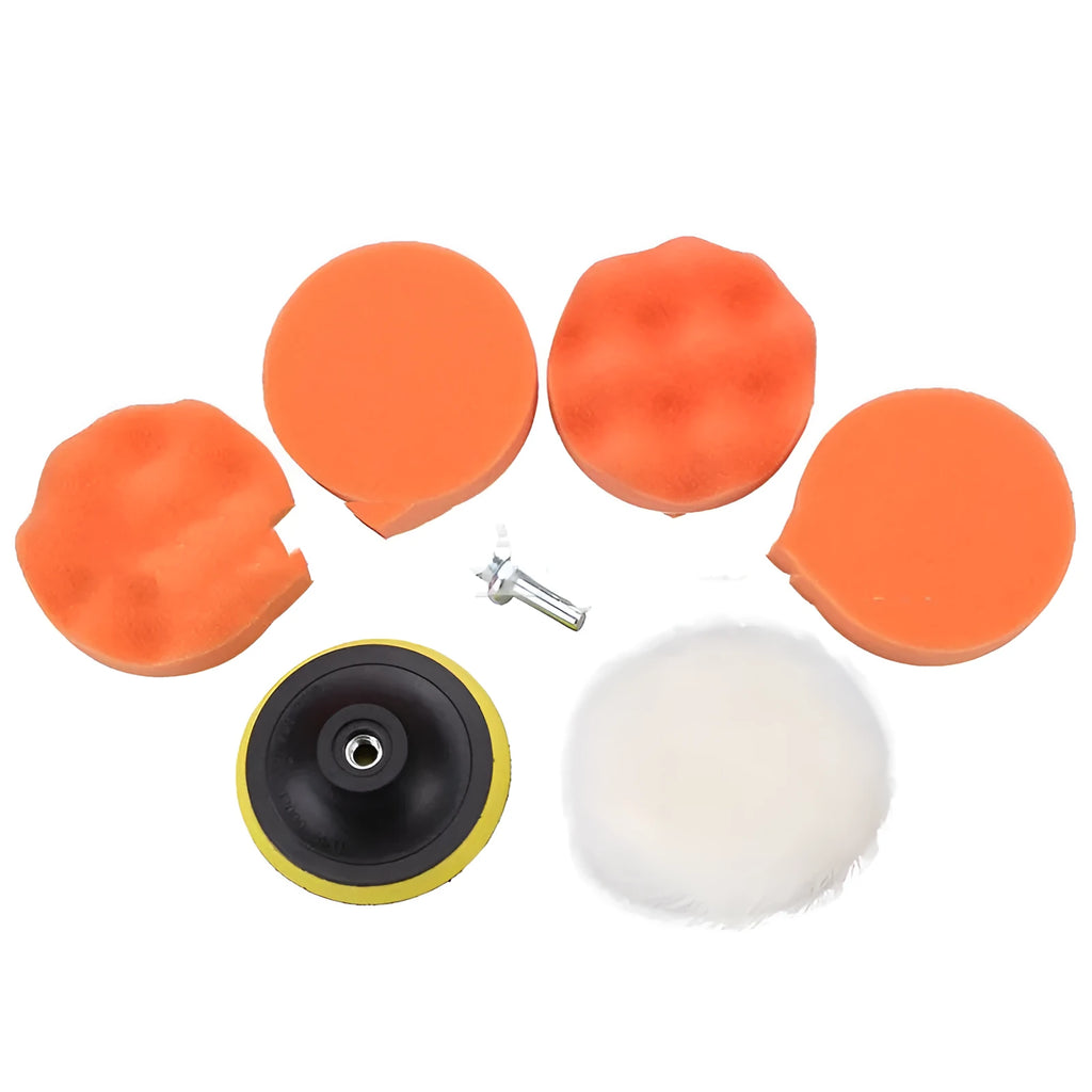 3 inch 80mm polishing sponge set with suction cup sponge ball and wool ball for furniture car and stainless steel polishing