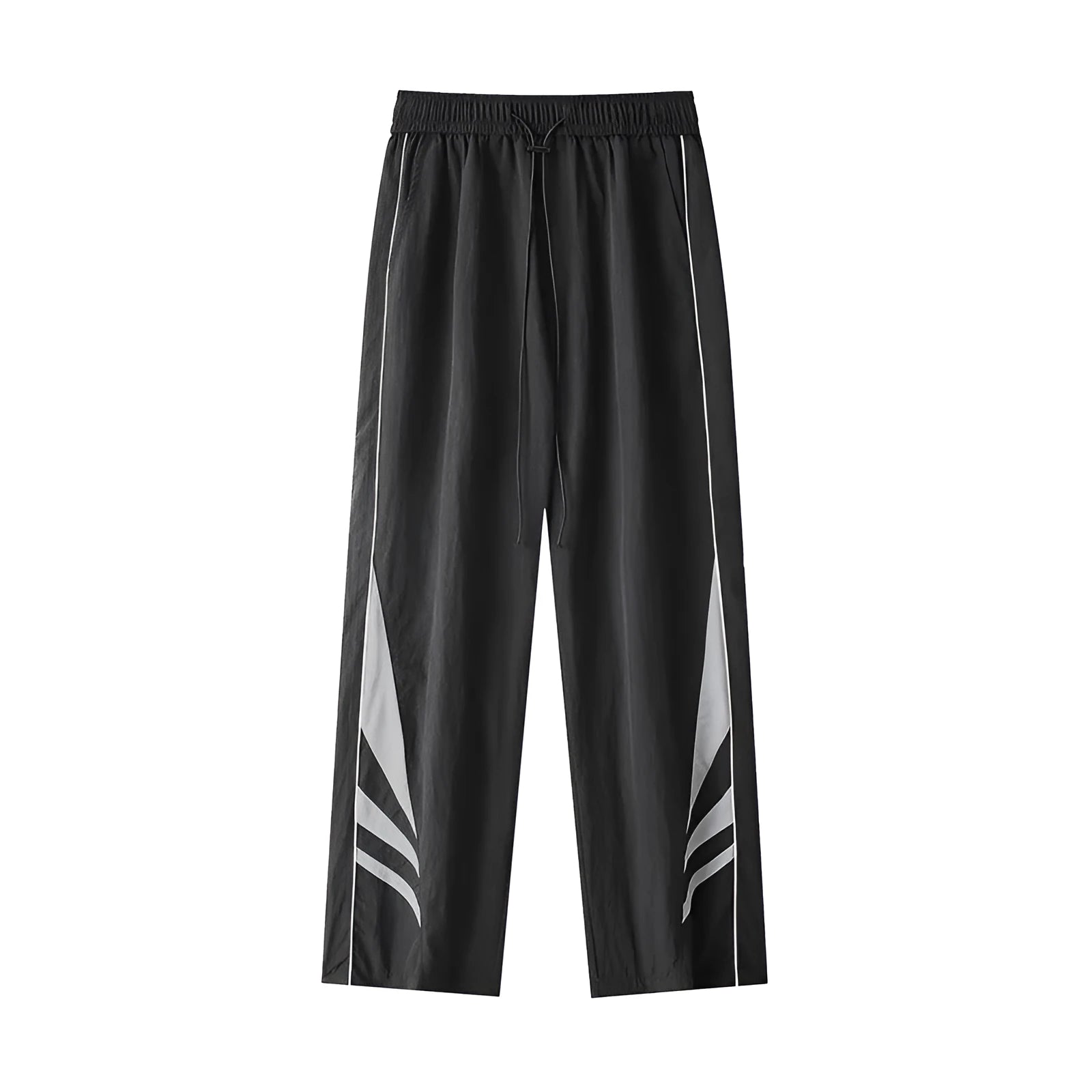 Straight-leg casual sports trousers for plus-size men in thin cotton blend fabric