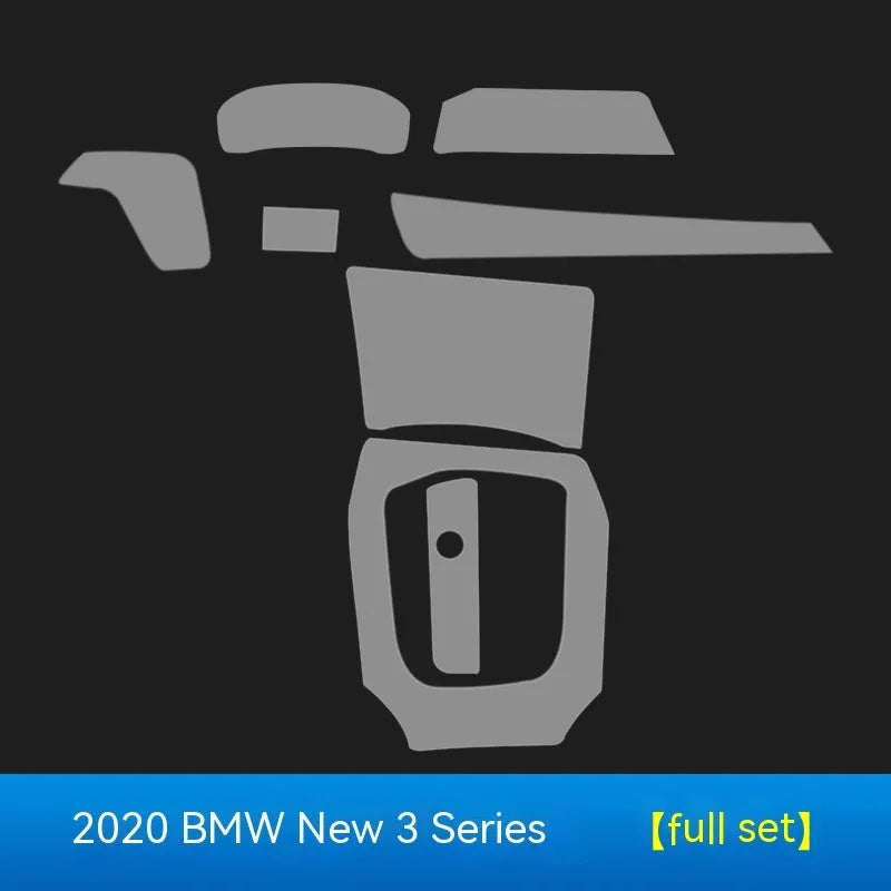 Transparent TPU protective film for BMW 3 Series dashboard and central control console