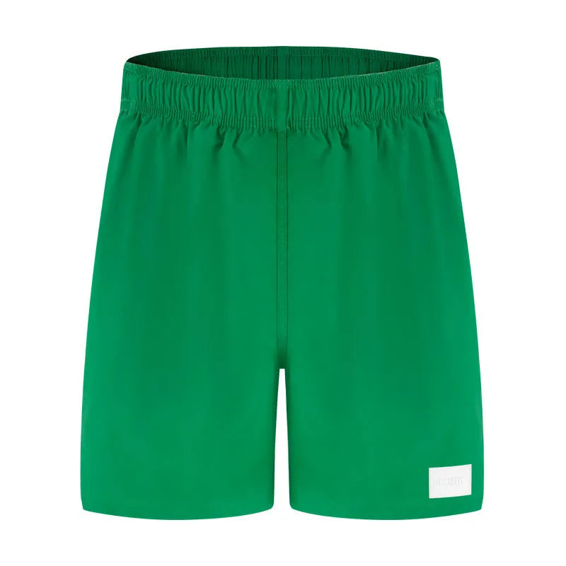 Men's quick-dry nylon sports shorts in straight-leg style available in multiple colours