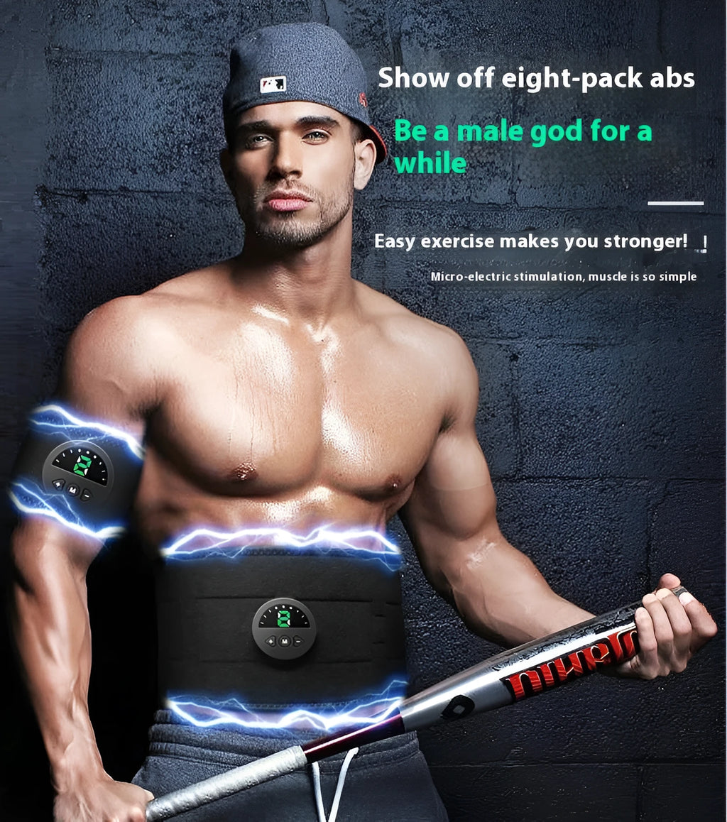 Electronic fitness shaping belt with display screen and 120cm waist band