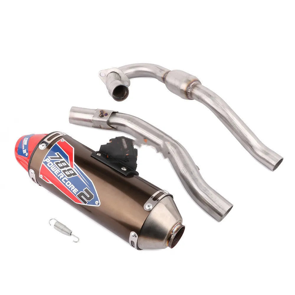 Brown aluminium universal whole section tail decal exhaust muffler for HONDA CRF230F 2003-2013