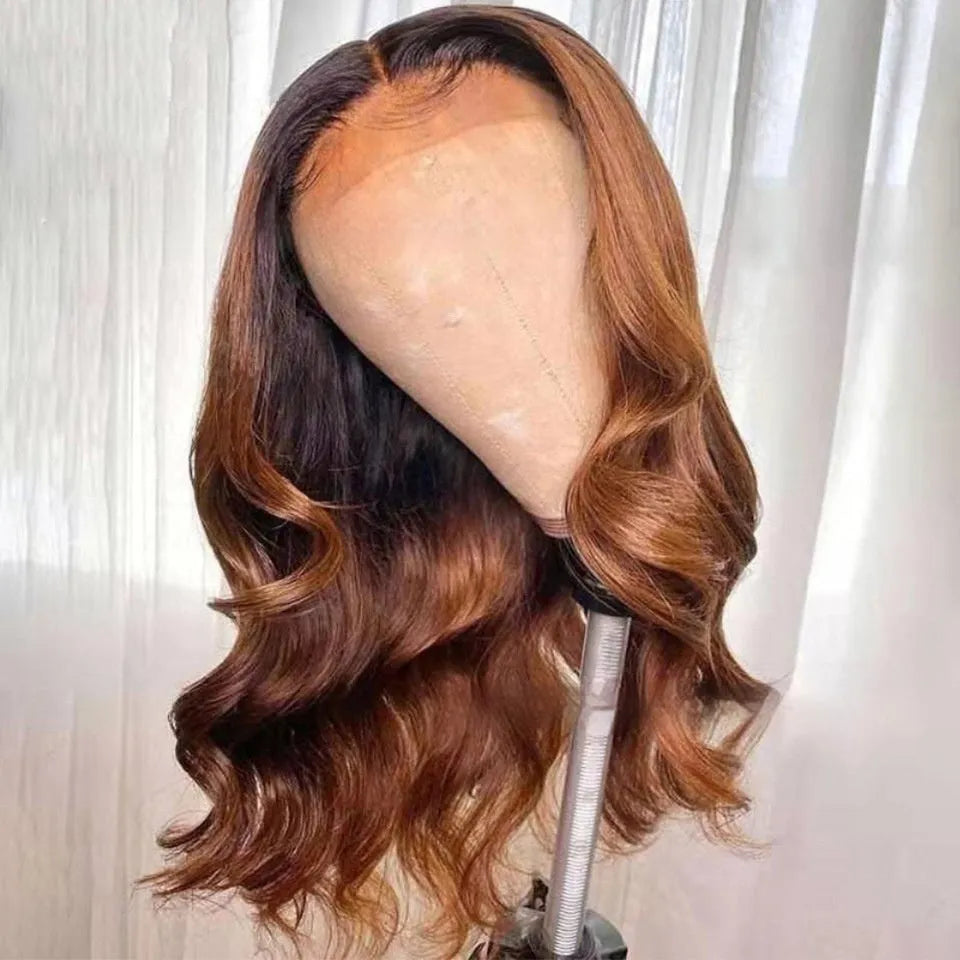 Real human hair lace front wig in Ruili style on a mannequin head, showing lace cap detail.