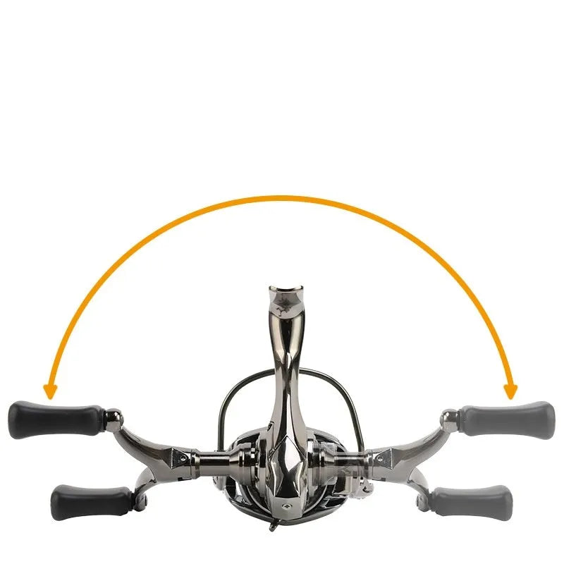 Subspinning wheel fishing reel with 13+1 bearings, all-metal build, 105x92mm size, HES light line cup styles