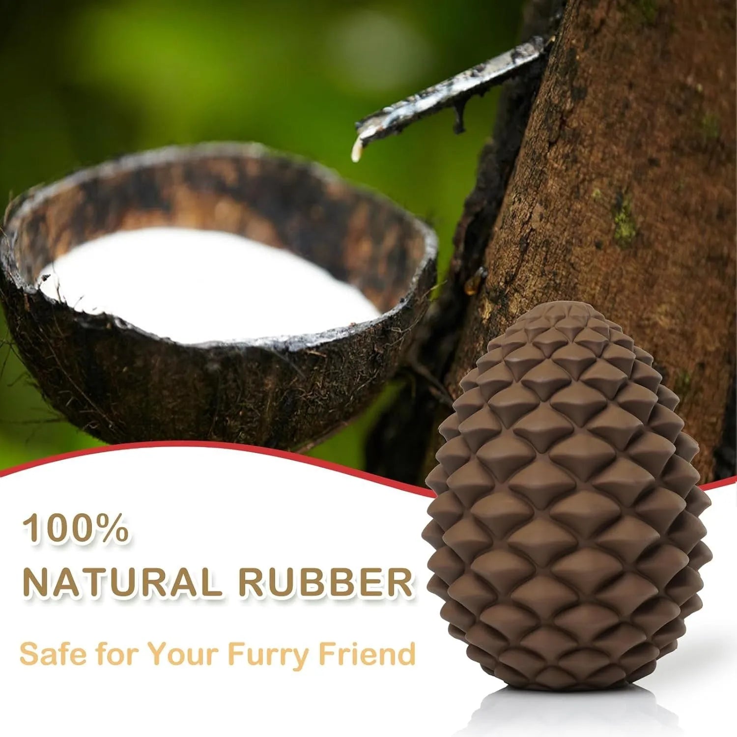 Yellow pine cone shaped dog chew toy with treat dispenser for medium large aggressive chewers