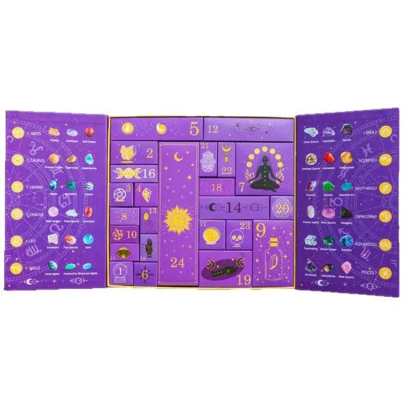 Halloween countdown gift box with crystal design measuring 33.5cm × 30.5cm × 5cm
