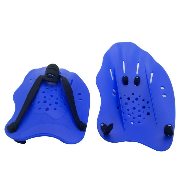 Swimming training paddle gloves for freestyle stroke technique development in various colours and sizes