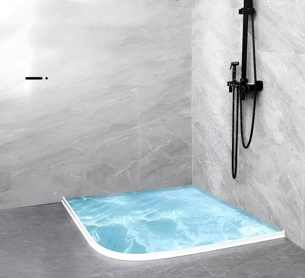 Flexible silicone bathroom water blocking strip in black colour for shower room waterproofing