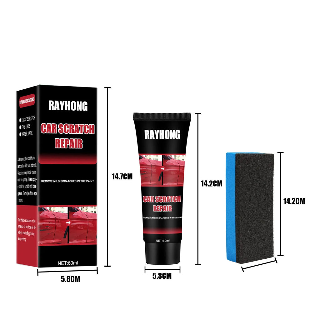 60ml car scratch repair wax set with application cloth for paint surface maintenance