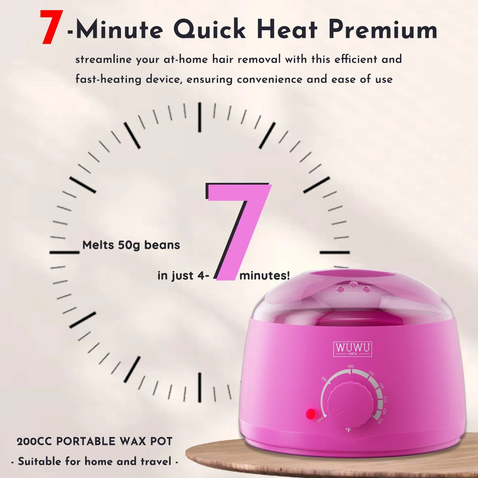 27-piece hair removal waxing kit with wax heater machine, four coloured wax bead pots, and wax sticks