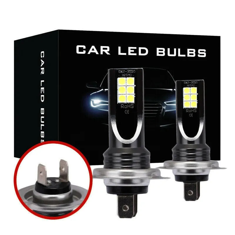 H7 110W LED car fog lights with aluminium housing and 12 SMD bulbs
