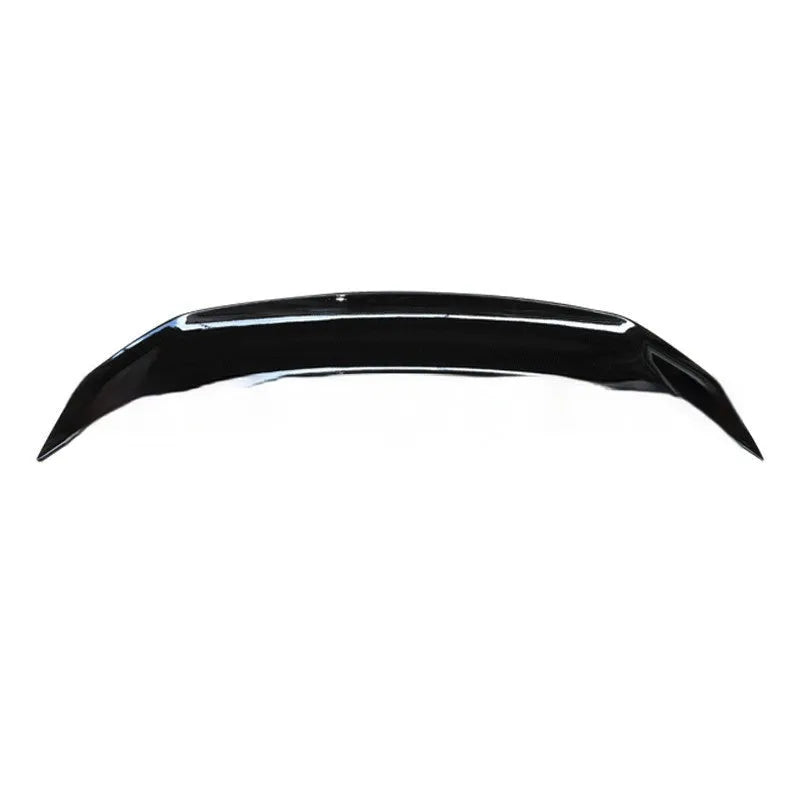 Universal punch-free car spoiler made from ABS plastic, shown in bright black finish.