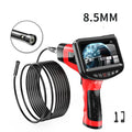 8.5mm dual lens endoscope inspection camera with LED lights and coiled cable