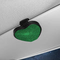 PU leather car sun visor storage clip with magnetic glasses holder and diamond pattern