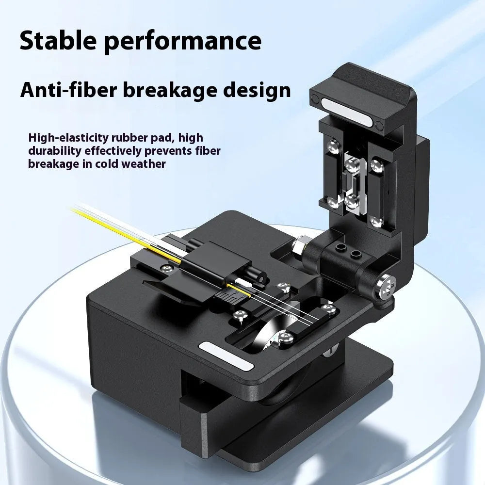 HB-08 fiber cutter welding tool with compact 90x80mm handheld body and cutting knife assembly