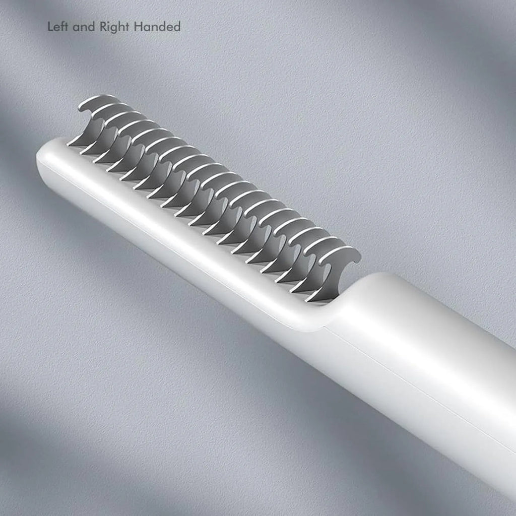 Stainless steel pet dematting comb with comfortable handle for removing knots from dog hair