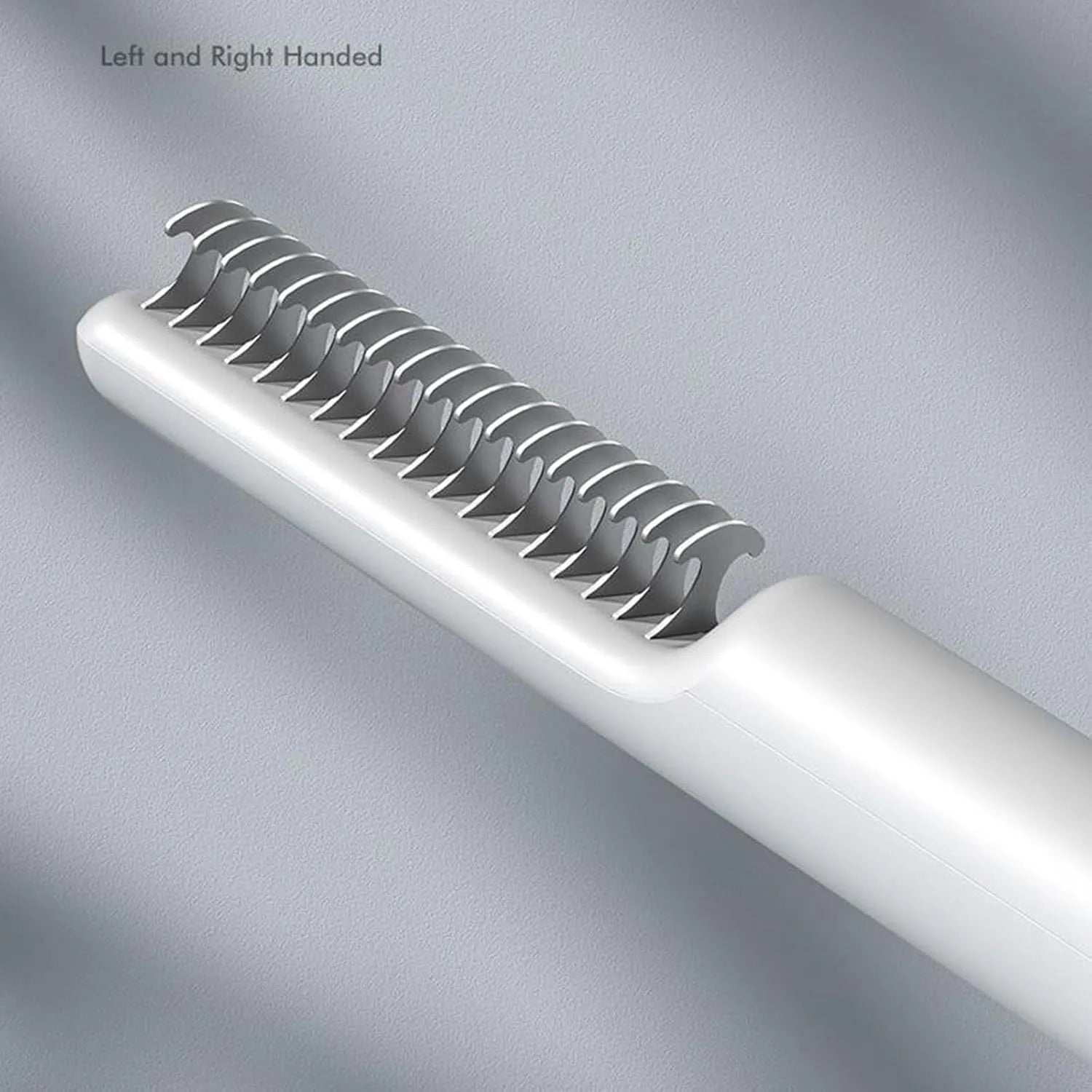 Stainless steel pet dematting comb with comfortable handle for removing knots from dog hair