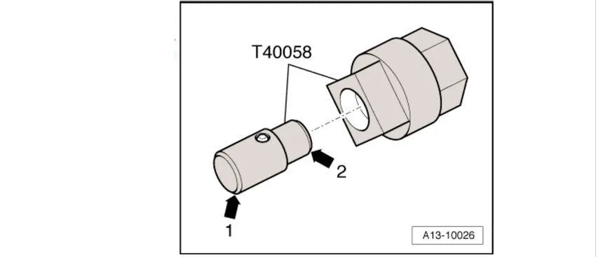 Aodi T40058 crankshaft rotating sleeve automotive timing tool with adapter