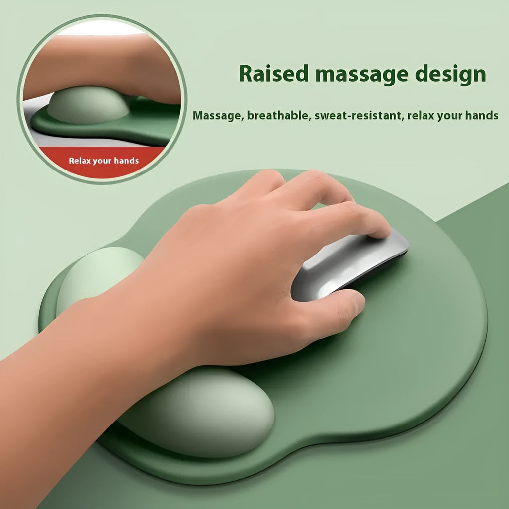 Silicone mouse mat with gel wrist rest in 220mm x 250mm size showing gradient colour pattern
