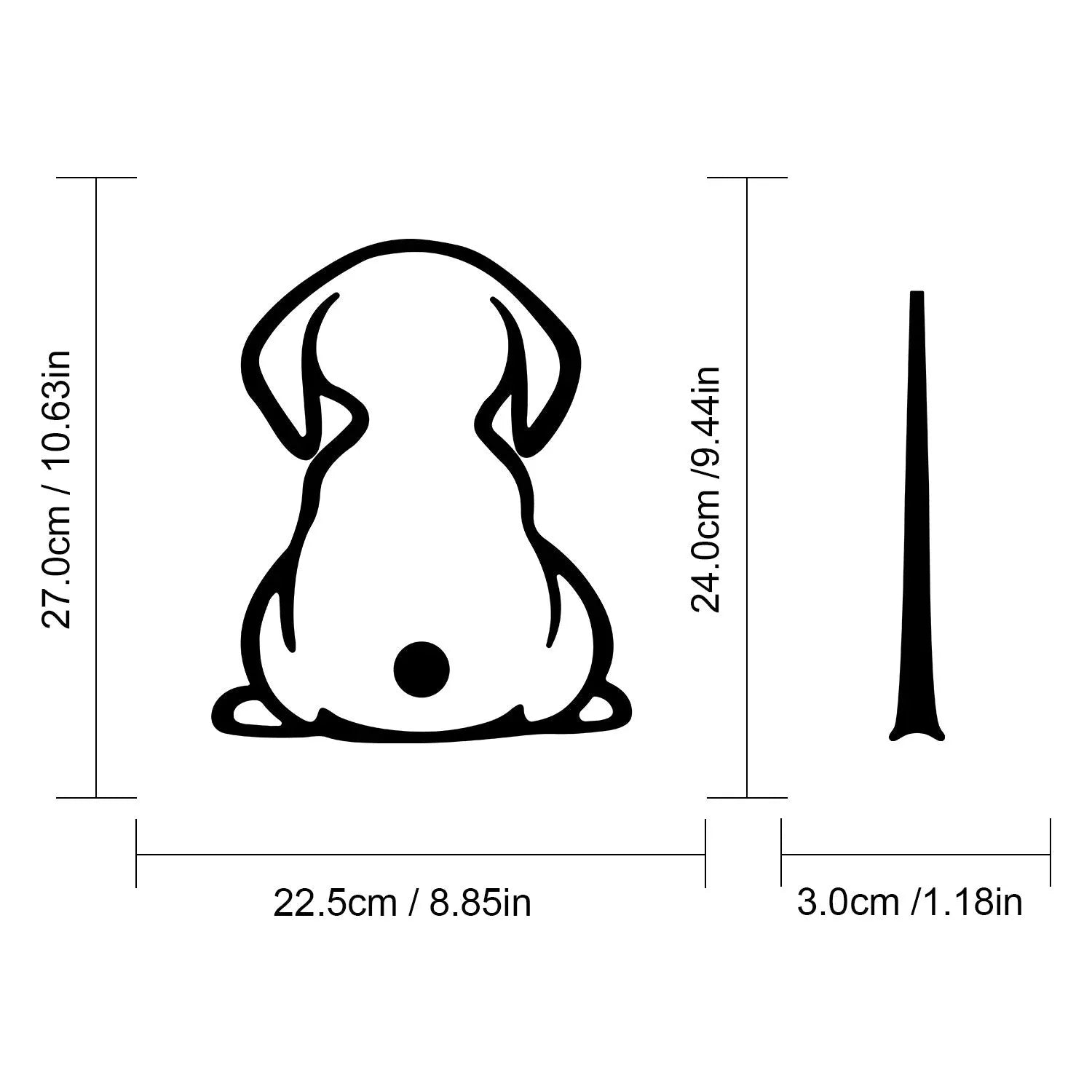 Cartoon cat pattern car rear window wiper shadow sticker in multiple colours.