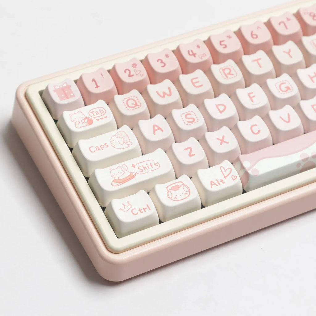 Full set of PBT sublimation key caps for mechanical keyboards with over 98 individual keys