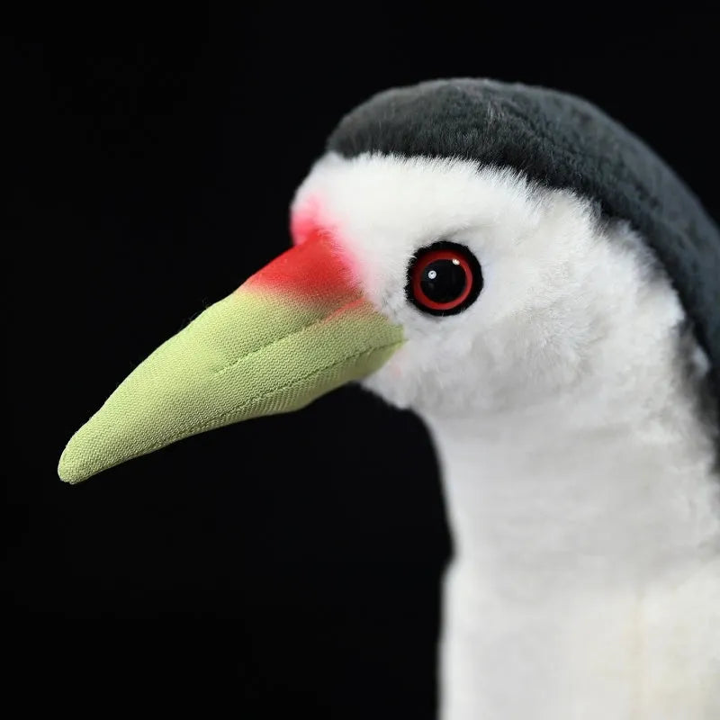 White-bellied rail plush toy in soft polyester, 27cm head-to-chest, white-breasted waterhen colouring