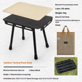 CLS aluminium folding camping stool shown in army green, converted into a small table.