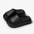 Women's fish mouth beach slippers with thick 5.5cm EVA soles in beige colour