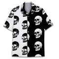 Men's short sleeve Cuban collar shirt in printed polyester fabric for summer casual wear