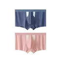 Ice silk underwear shorts in nylon with double-layer hole bag design for dry wet separation.