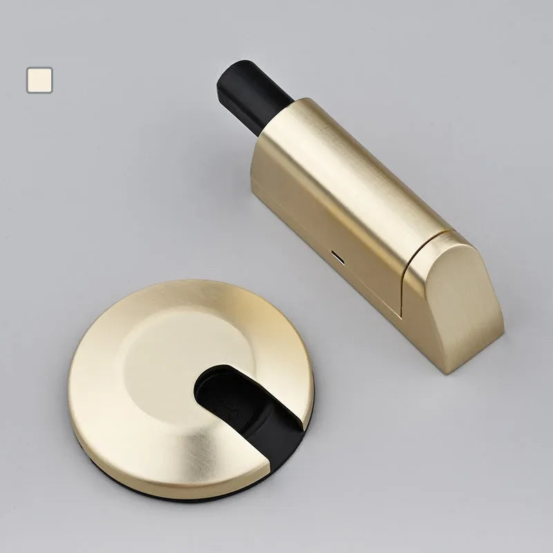 Zinc alloy wall-mount door stopper in six colour finishes including brushed nickel and gold