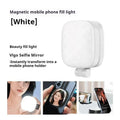 Black and white mobile phone magnetic selfie fill light with adjustable colour temperatures and dimming control