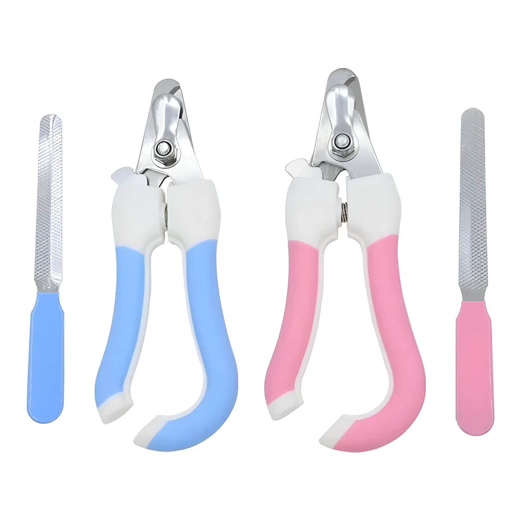 Pet nail scissors and dog cat nail clippers set in blue colour for home grooming