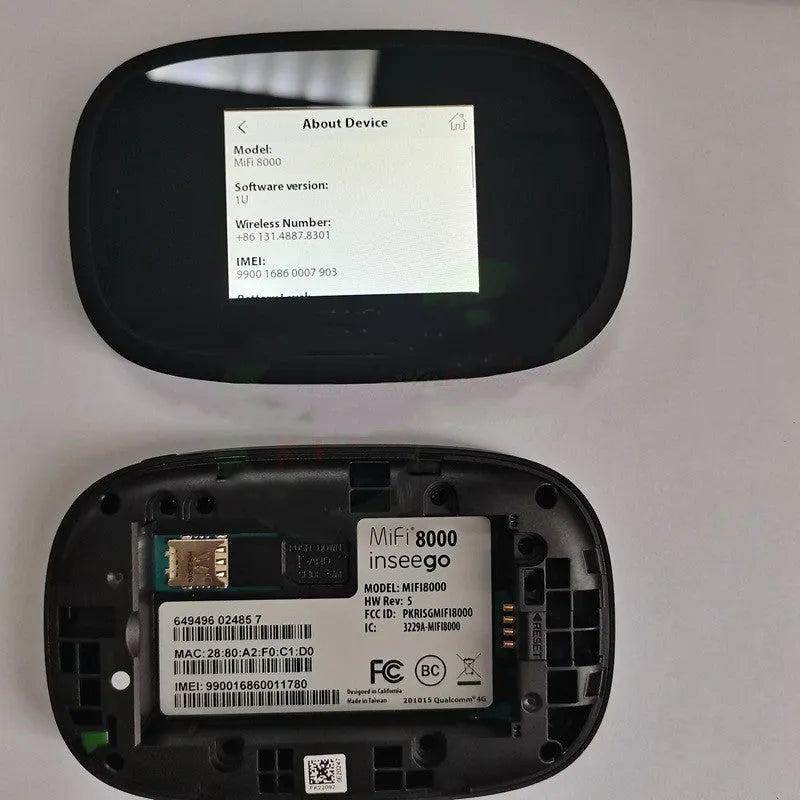 Black portable 4G wireless router with compact design for mobile internet access.