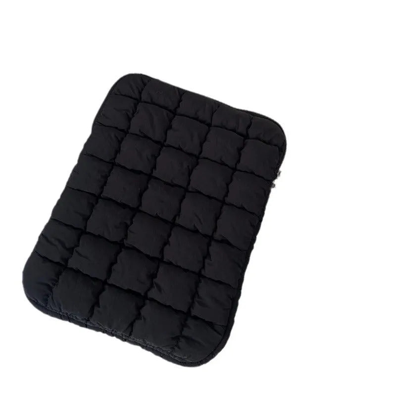 Black nylon laptop bag with cloud cotton padding and shockproof sleeve for 15.6-inch computers