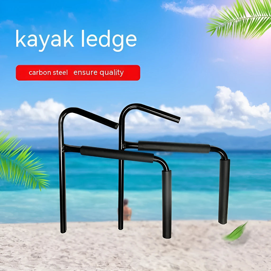 Carbon steel kayak and surfboard wall hanger rack for garage storage