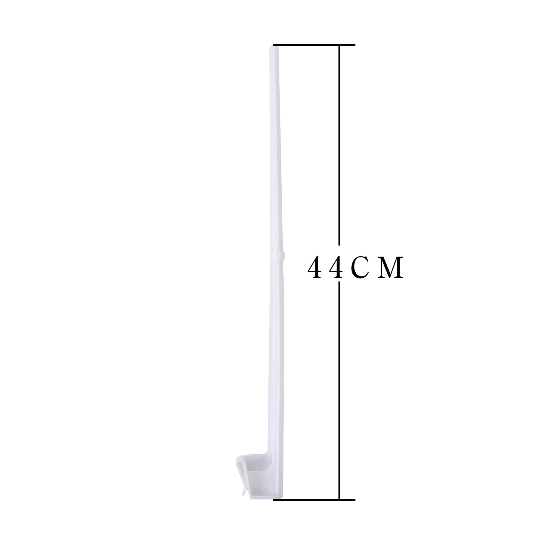 White PP plastic car window flag bracket set showing clip design for vehicle mounting