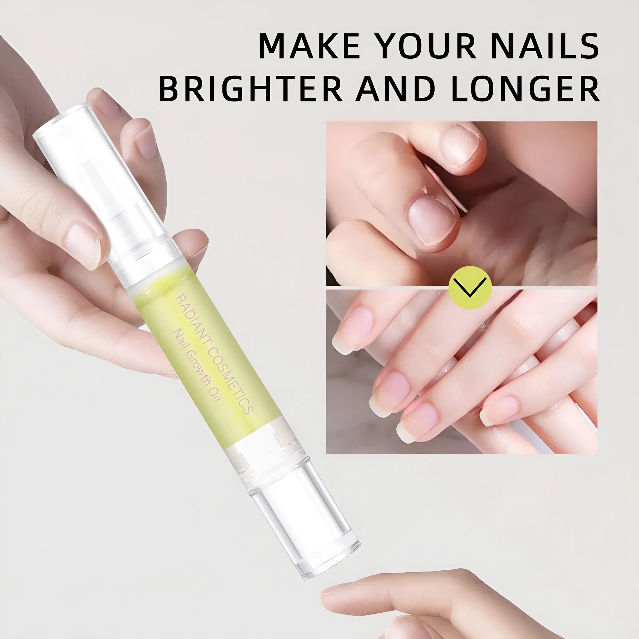 3ml bottle of nail growth oil with moisturising wash-free formula for nail care treatment
